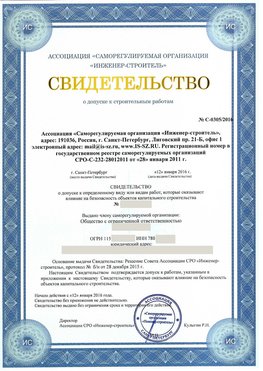 Свидетельство о допуске к строительным работам Дмитров СРО в строительстве